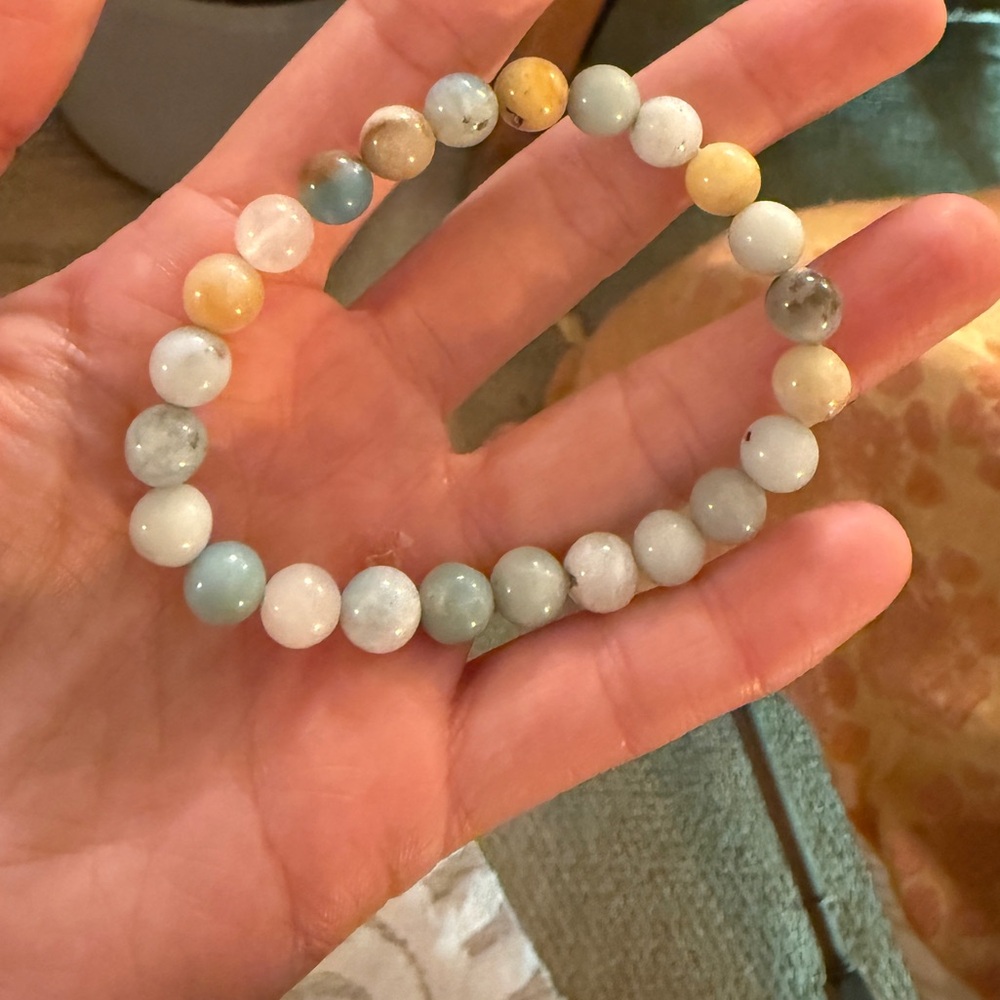 New Amazonite healing beaded stretch bracelet Multicolor Beaded Bracelet